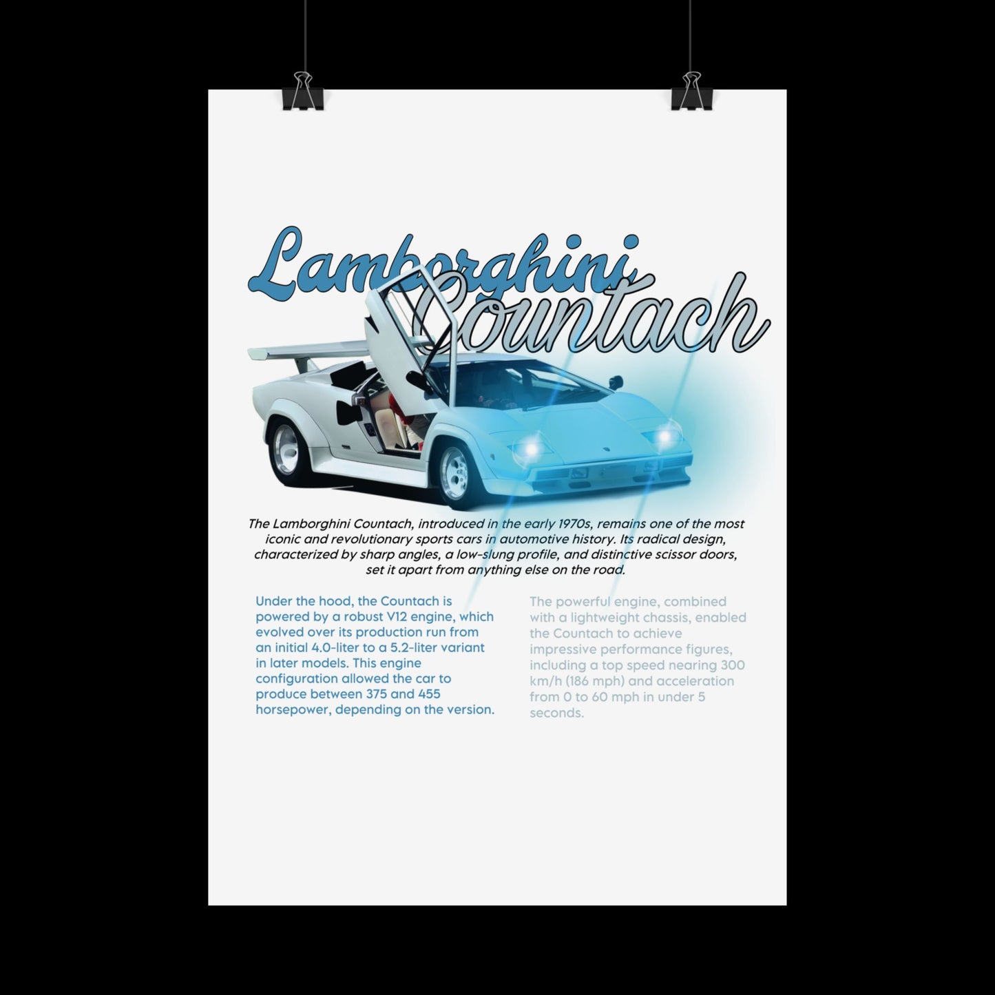 Poster Lamborghini Countach