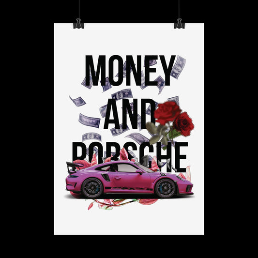 Poster Money and Porsche