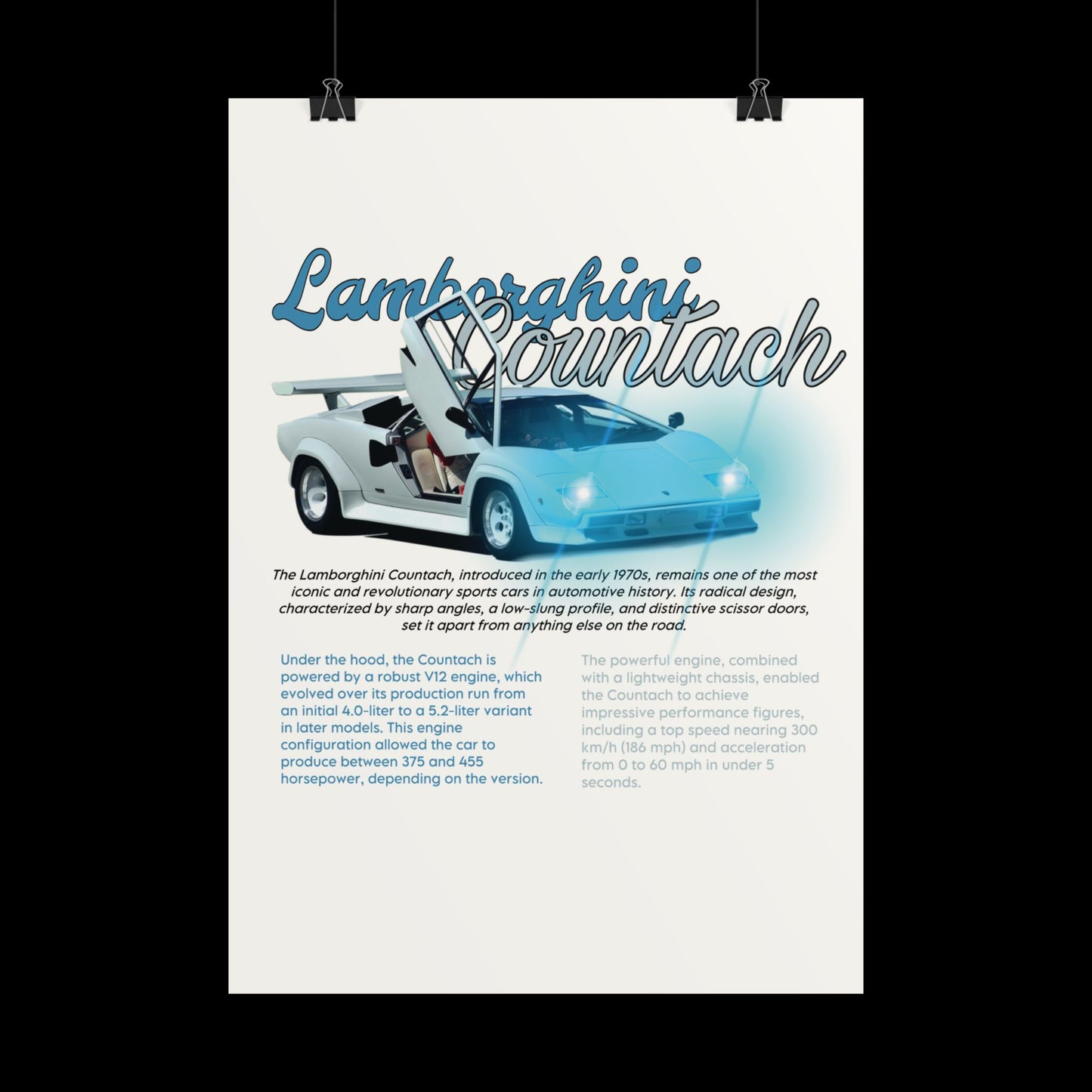 Poster Lamborghini Countach